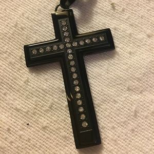 Black Stainless Steel Men's Cross